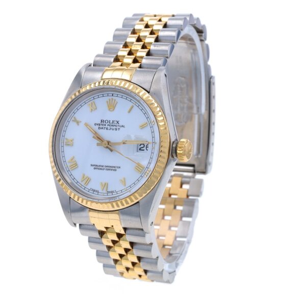 Rolex Datejust Men's Wristwatch 16013 Stainless YellowGold 18k Automatic 1YrWnty - Picture 4 of 8